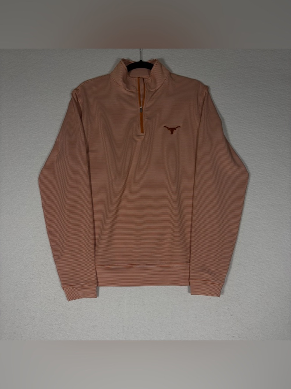 Peter Miller Men's Golf Texas Longhorns Quarter Zip Orange Pullover M #J0098